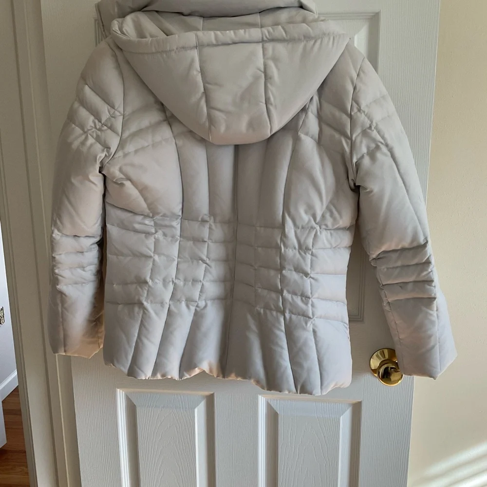 NWOT-Calvin Klein Gray Quilted Puffer Jacket High Collar - Picture 3 of 12